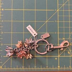 RARE Coach Tea rose charm Keychain/bag charm
